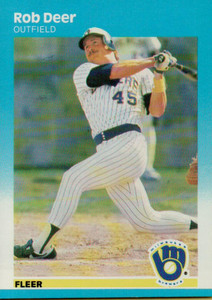 1987 Fleer #344 Rob Deer NM Milwaukee Brewers 