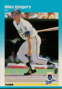 1987 Fleer #371 Mike Kingery NM RC Rookie Kansas City Royals 