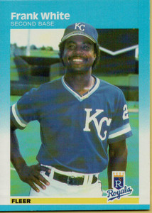 1987 Fleer #383 Frank White NM Kansas City Royals 