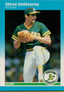 1987 Fleer #401 Steve Ontiveros NM Oakland Athletics 