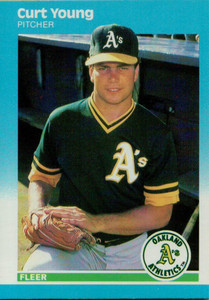 1987 Fleer #410 Curt Young NM Oakland Athletics 