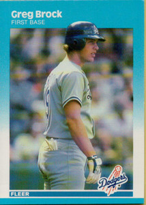 Greg Brock - Los Angeles Dodgers (MLB Baseball Card) 1985 Fleer # 368 –  PictureYourDreams