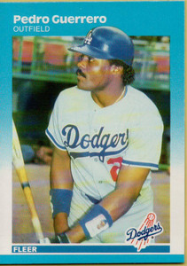 1986 Fleer #130 Pedro Guerrero VG Los Angeles Dodgers - Under the Radar  Sports