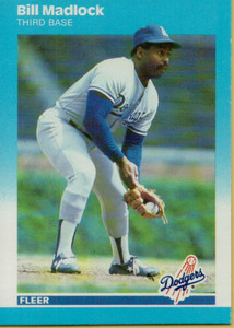 1987 Fleer #445 Bill Madlock NM Los Angeles Dodgers 