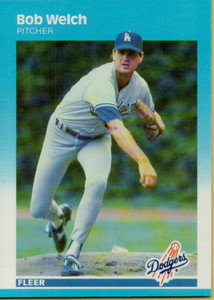 1987 Fleer #459 Bob Welch NM Los Angeles Dodgers 