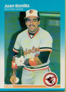 1987 Fleer #464 Juan Bonilla NM Baltimore Orioles 