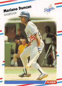 1988 Fleer #513 Mariano Duncan VG Los Angeles Dodgers 