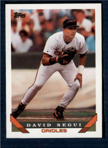1993 Topps #82 David Segui VG Baltimore Orioles 
