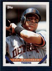1993 Topps #160 Lou Whitaker VG Detroit Tigers 