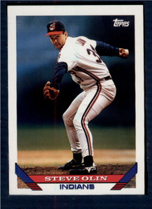 1993 Topps #167 Steve Olin UER VG Cleveland Indians 