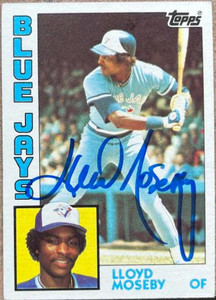 Lloyd Moseby Autographed 1984 Topps #92