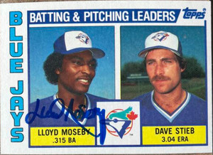 Lloyd Moseby Autographed 1984 Topps #606