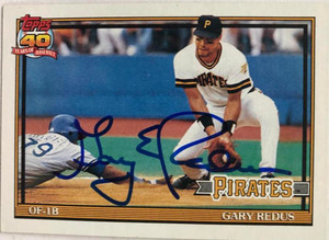 Gary Redus Autographed 1991 Topps #771