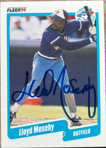 Lloyd Moseby Autographed 1990 Fleer #90