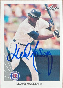 Lloyd Moseby Autographed 1990 Leaf #377