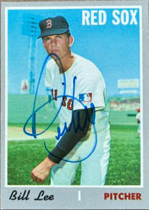 Bill Lee Autographed 1970 Topps #279 Boston Red Sox Rookie Card