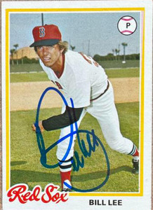 Bill Lee Autographed 1978 Topps #295 Boston Red Sox Card