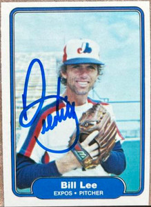 Bill Lee Autographed 1982 Fleer #194 Montreal Expos Card