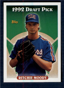 1993 Topps #438 Ritchie Moody VG RC Rookie Texas Rangers 