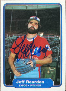 Jeff Reardon Autographed 1982 Fleer #204