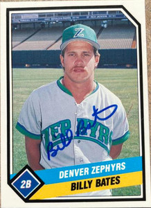 Billy Bates Autographed 1989 Denver Zephyrs CMC #15