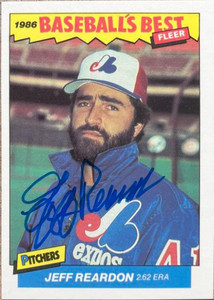 Jeff Reardon Autographed 1986 Fleer Baseball's Best Sluggers vs. Pitchers #26