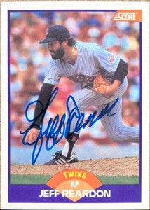 Jeff Reardon Autographed 1989 Score #305
