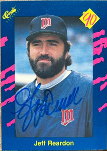 Jeff Reardon Autographed 1990 Classic Blue #101