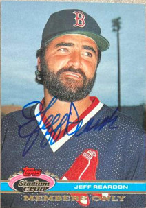 Jeff Reardon Autographed 1991 Stadium Club Members Only #NNO