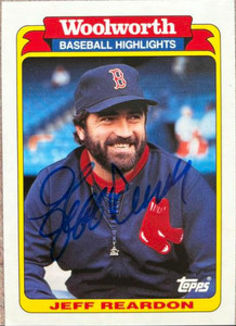 Jeff Reardon Autographed 1991 Topps Woolworth Baseball Highlights #17
