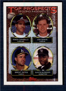 1993 Topps #451 Ramon Caraballo/Jon Shave/Brent Gates/Quinton McCracken VG RC Rookie Colorado Rockies/Atlanta Braves/Tex