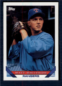 1993 Topps #468 Matt Whiteside VG RC Rookie Texas Rangers 