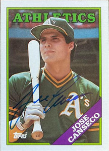 Jose Canseco Autographed 1988 Topps #370