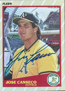 Jose Canseco Oakland A's Signed 1990 Score Card #375