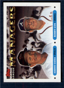 1993 Topps #501 Johnny Oates/Bobby Cox MG VG Baltimore Orioles/Atlanta Braves 