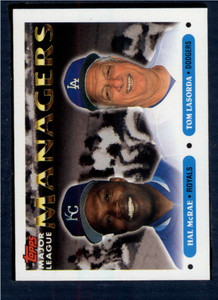 1993 Topps #507 Hal McRae/Tommy Lasorda MG VG Kansas City Royals/Los Angeles Dodgers 