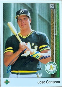 Jose Canseco Autographed 1989 Upper Deck #371