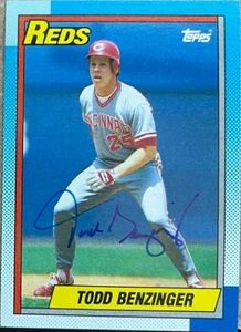 Todd Benzinger Autographed 1990 Topps #712