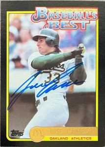 Jose Canseco Autographed 1992 Topps McDonald's Baseball's Best #22