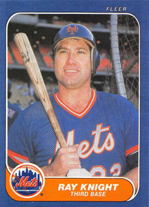 Ray Knight signed baseball card (New York Mets) 1985 Topps #590