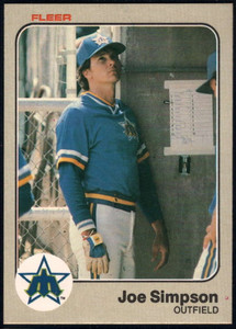 1983 Fleer #485 Joe Simpson VG Seattle Mariners 