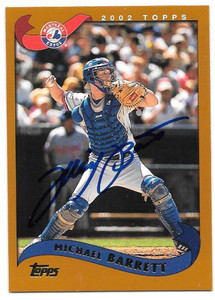 Michael Barrett Autographed 2002 Topps #207 Montreal Expos Card
