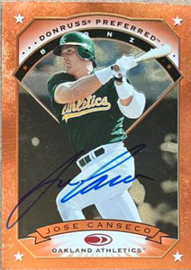 SOLD 124385 Jose Canseco Autographed 1997 Donruss Preferred #30