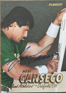 SOLD 124388 Jose Canseco Autographed 1997 Fleer #535