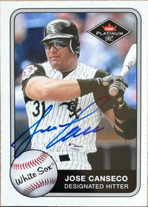 Jose Canseco Autographed 2001 Fleer Platinum #386