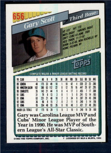 1993 Topps #656 Gary Scott VG Florida Marlins 