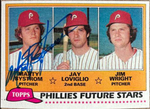 Marty Bystrom Autographed 1981 Topps #526 Rookie Card