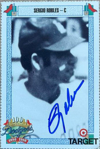 Sergio Robles Autographed 1990 Dodgers Target #677