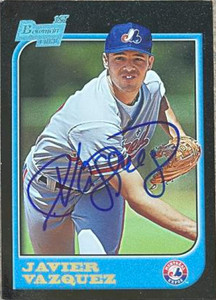 Javier Vazquez Autographed 1997 Bowman #387 Montreal Expos Rookie Card