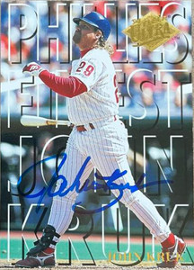 John Kruk Autographed 1994 Fleer Ultra Phillies Finest #20 Philadelphia Phillies Card